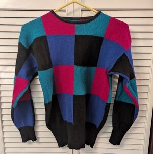 Vintage Checkered Sweater